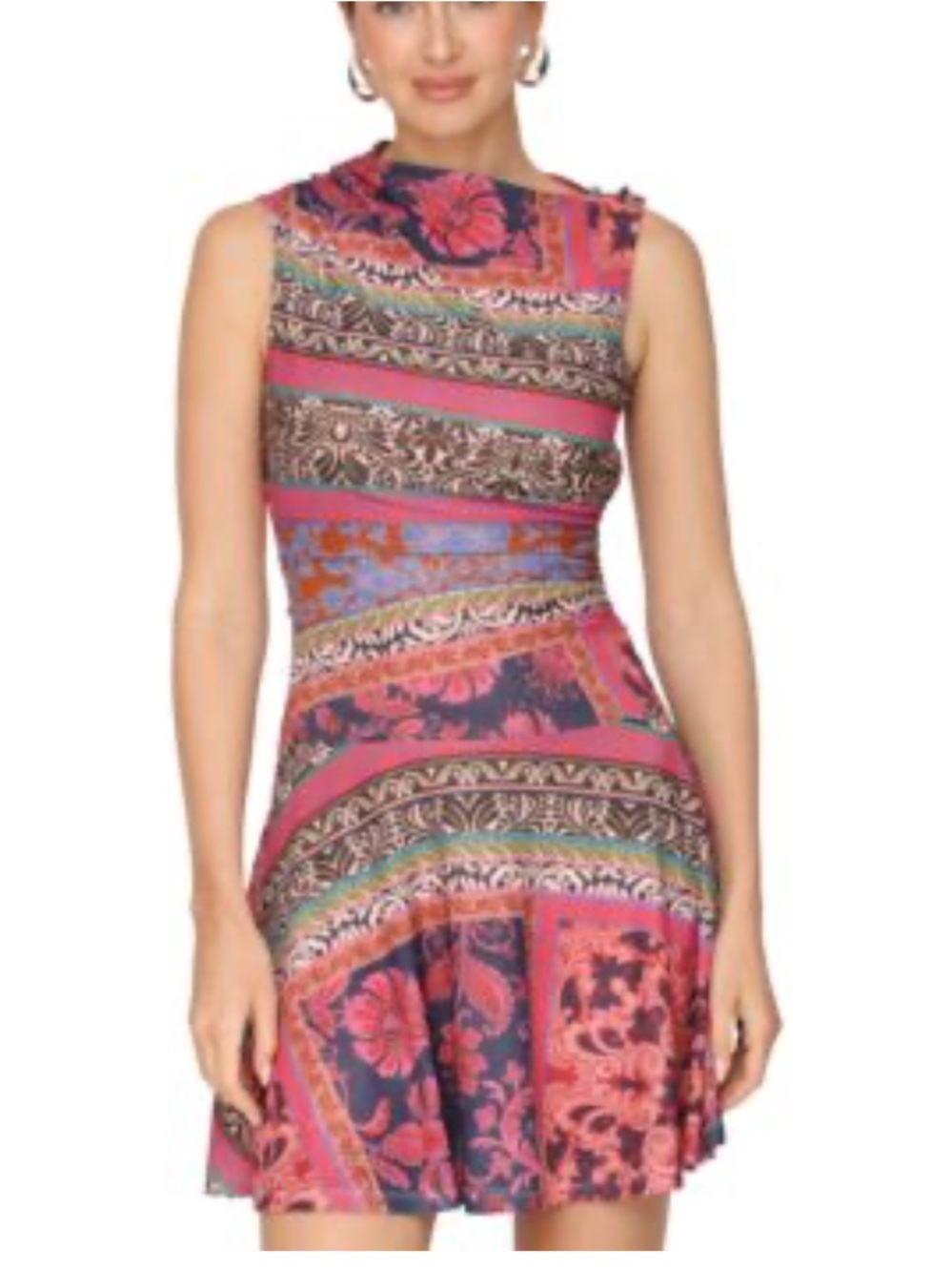 Avec Les Filles Asymmetrical mini dress
